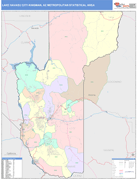 Lake Havasu City-Kingman Metro Area Digital Map Color Cast Style